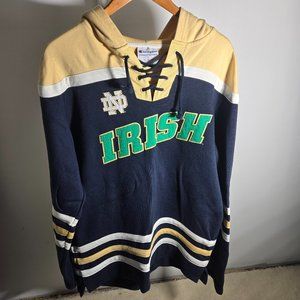 Notre Dame Fighting Irish Hockey Style Champion Hoodie Sweatshirt Size L…
